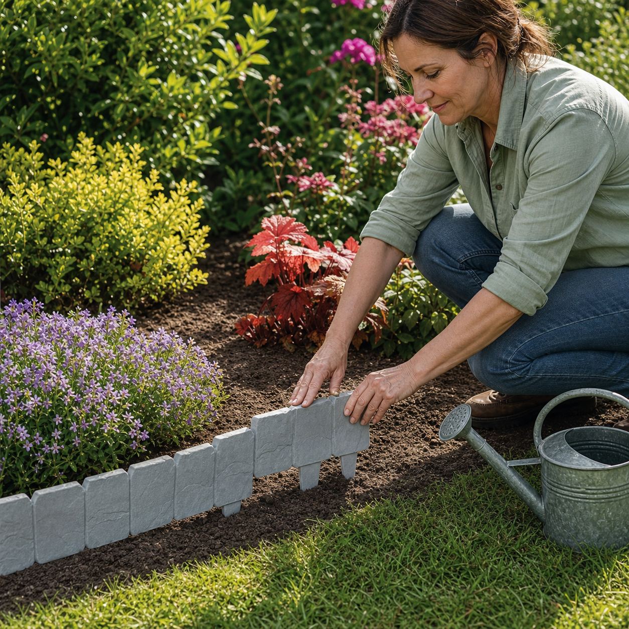 StoneHaven™ Recinzione da giardino effetto pietra elegante