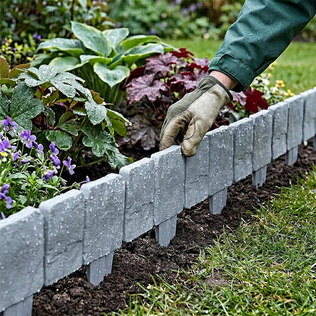 StoneHaven™ Recinzione da giardino effetto pietra elegante