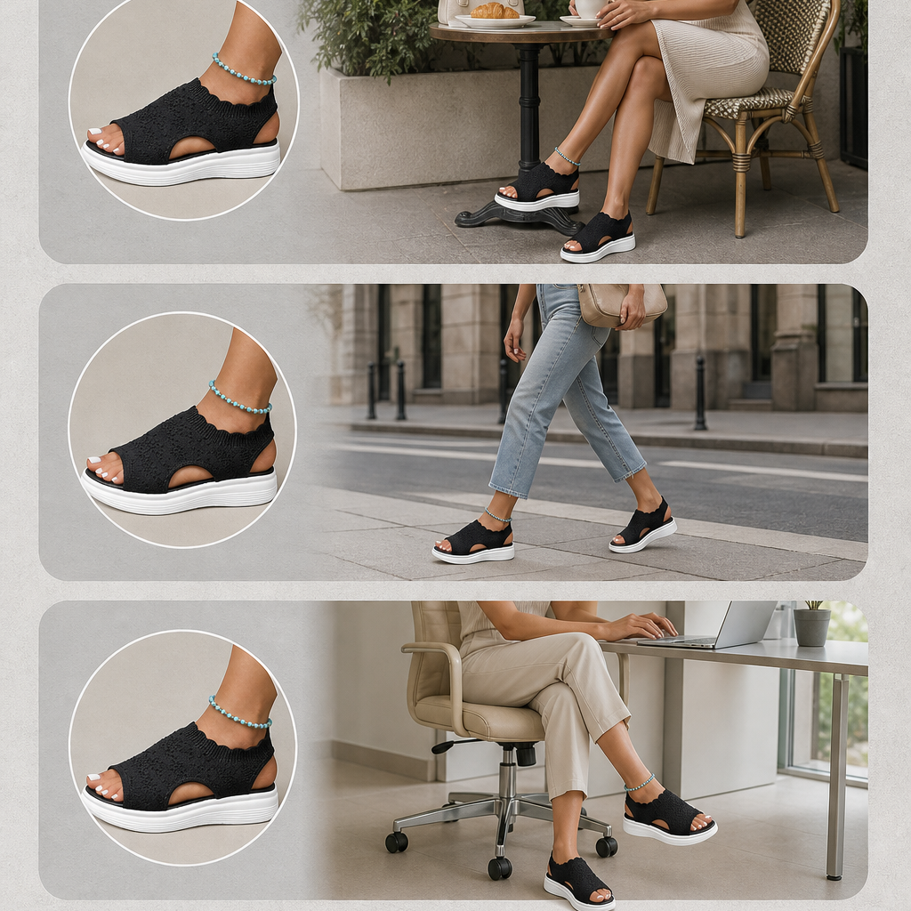 StrideEase™ Platform traspirante e leggera per camminare senza dolore