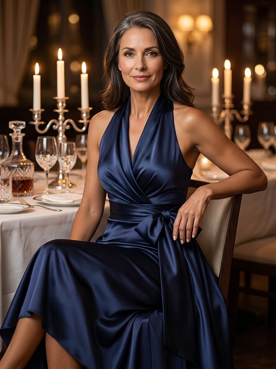 Tania Avellino™ Abito da sera elegante con vita valorizzante