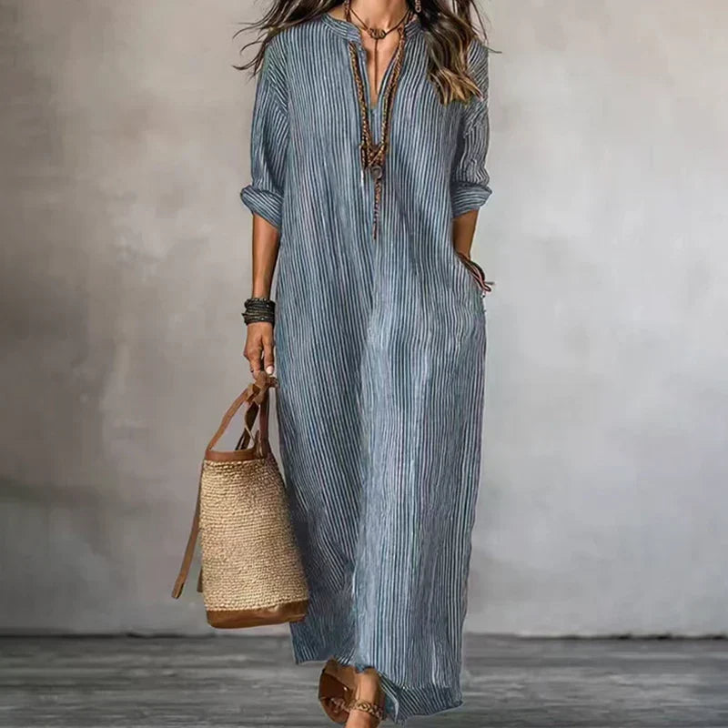 Tania Baccelli™ Vestito maxi a righe per uno stile quotidiano senza sforzo