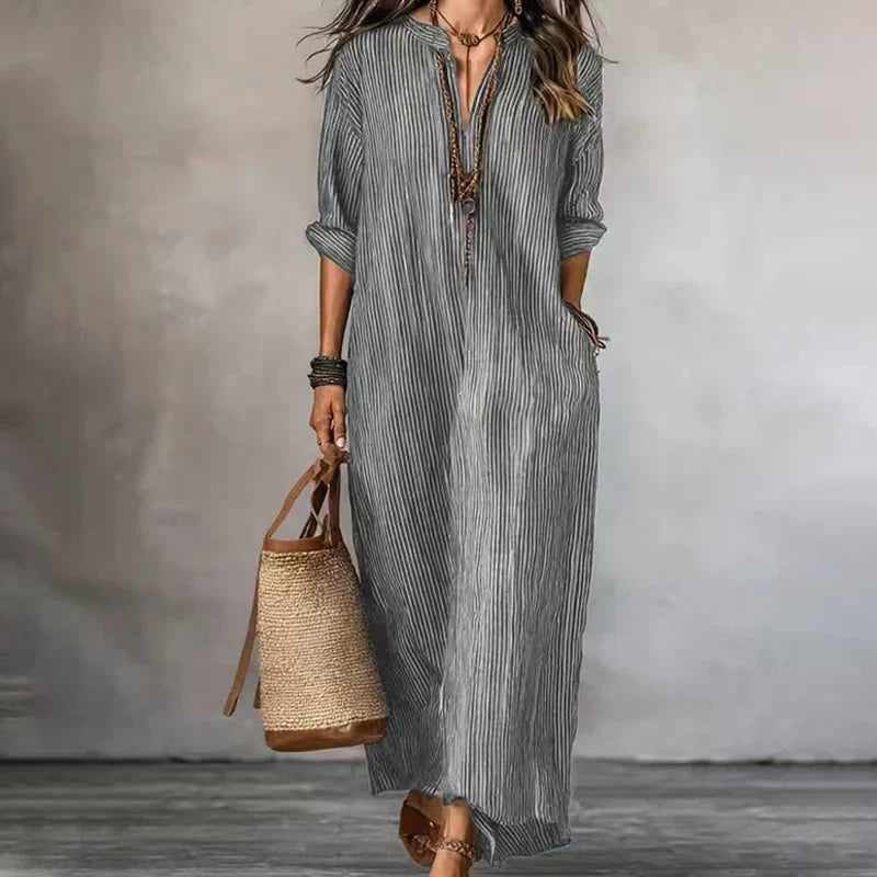 Tania Baccelli™ Vestito maxi a righe per uno stile quotidiano senza sforzo