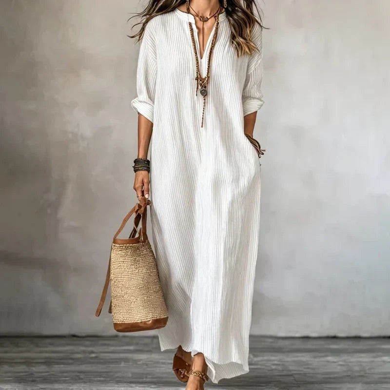 Tania Baccelli™ Vestito maxi a righe per uno stile quotidiano senza sforzo