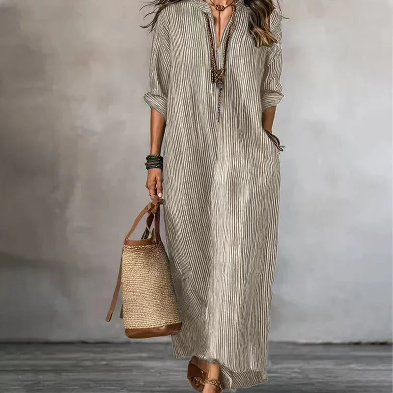 Tania Baccelli™ Vestito maxi a righe per uno stile quotidiano senza sforzo