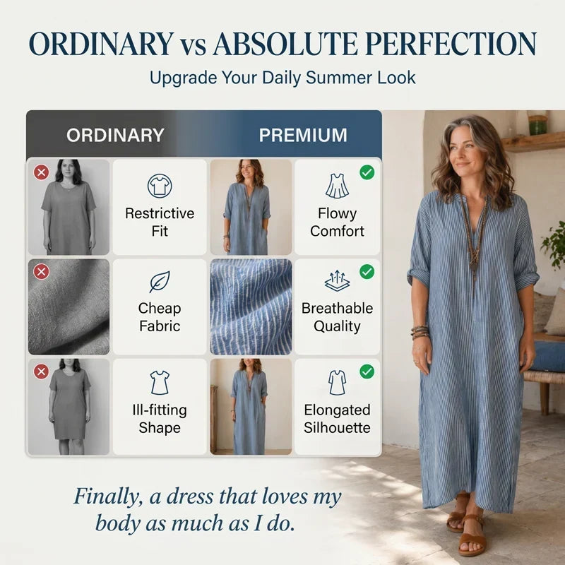 Tania Baccelli™ Vestito maxi a righe per uno stile quotidiano senza sforzo