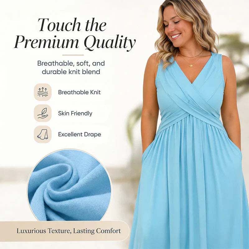 Tecla Tedeschi™ Abito smanicato che valorizza la figura per un'eleganza senza sforzo