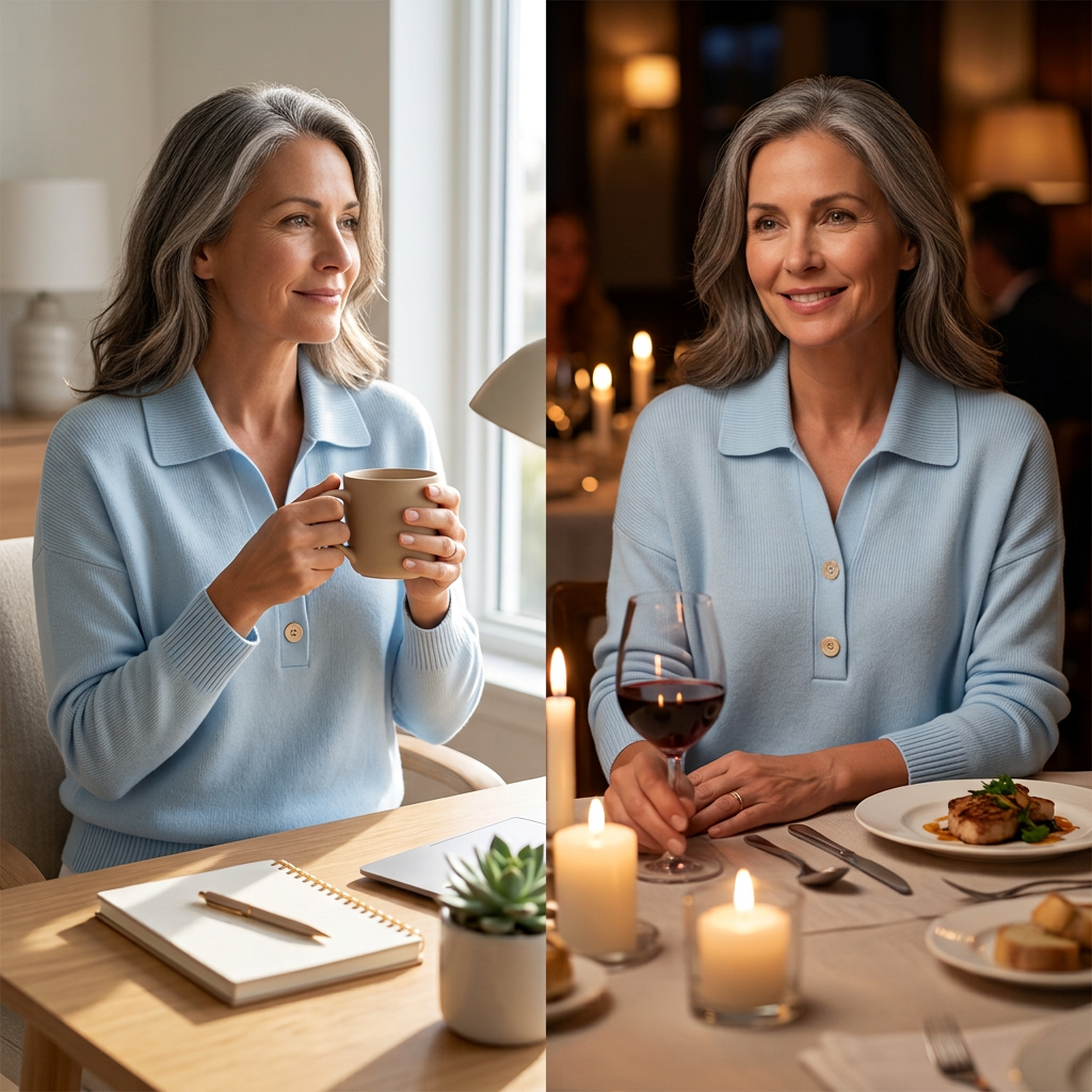 Teodora Bolzano™ Pullover versatile con colletto a V a intaglio