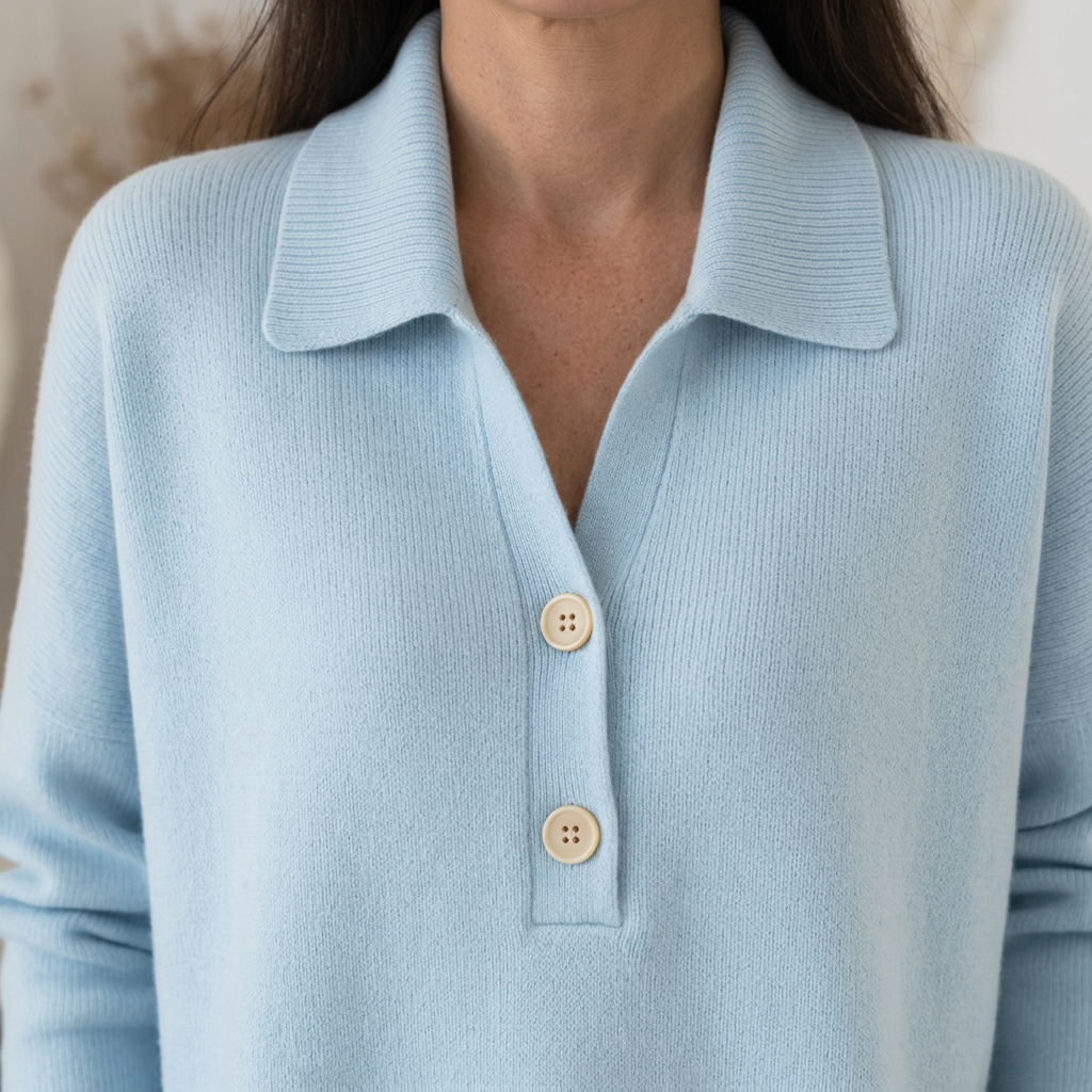 Teodora Bolzano™ Pullover versatile con colletto a V a intaglio
