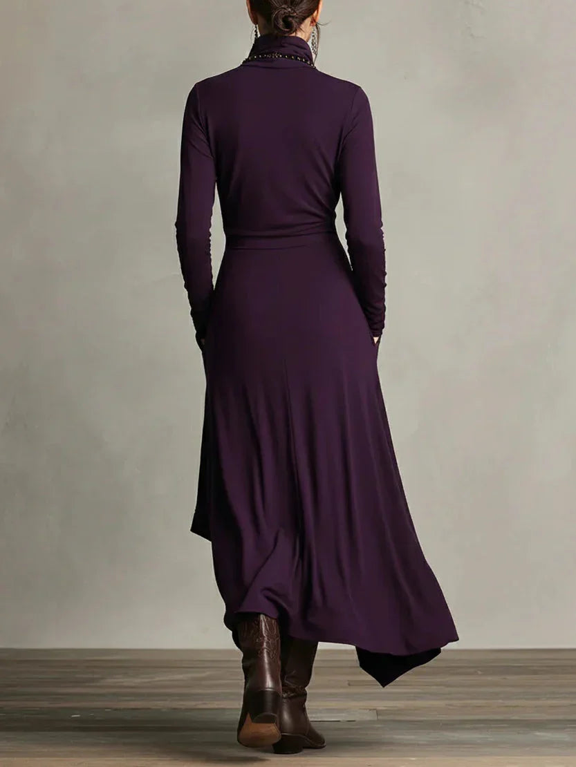 Teodora Solinas™ Abito elegante a collo alto per il massimo comfort tutto il giorno