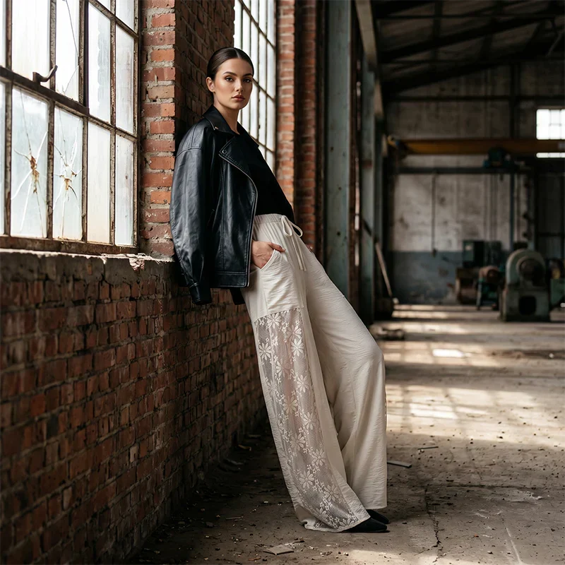 Tiziana Tosi™ Pantaloni in pizzo eleganti per il comfort di ogni giorno