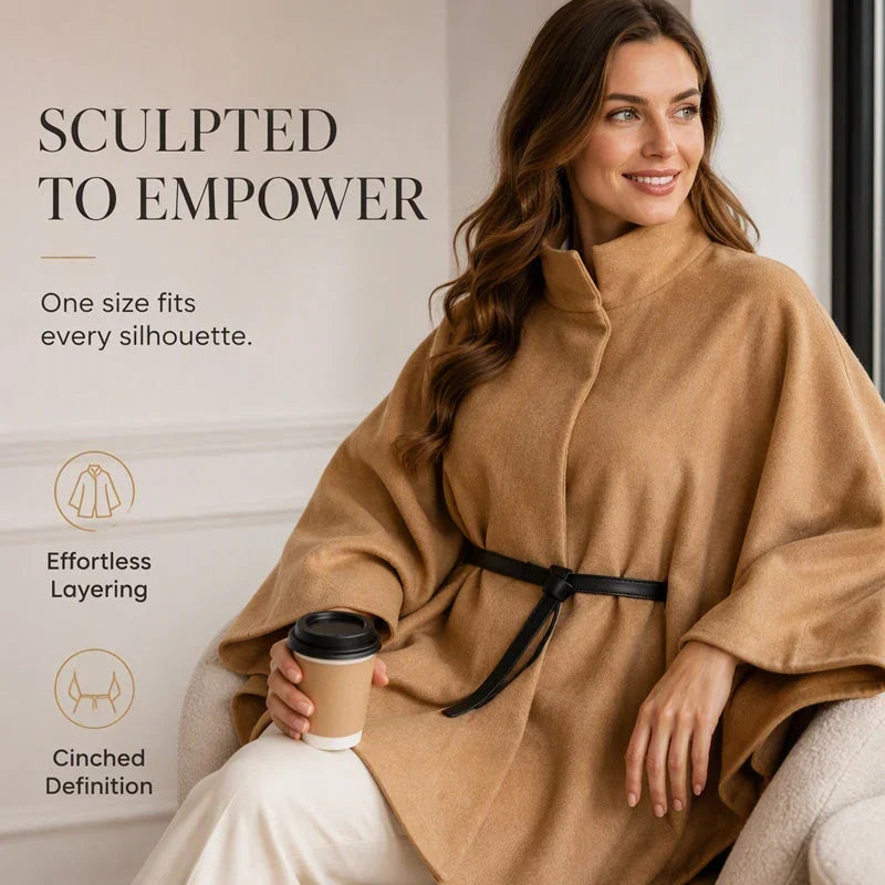 Tonia Fiorentino™ Cappotto a mantella per un'eleganza senza sforzo