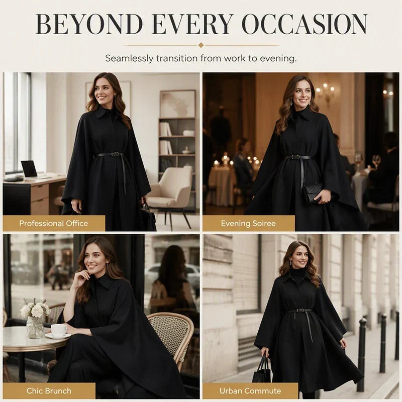 Tonia Fiorentino™ Cappotto a mantella per un'eleganza senza sforzo