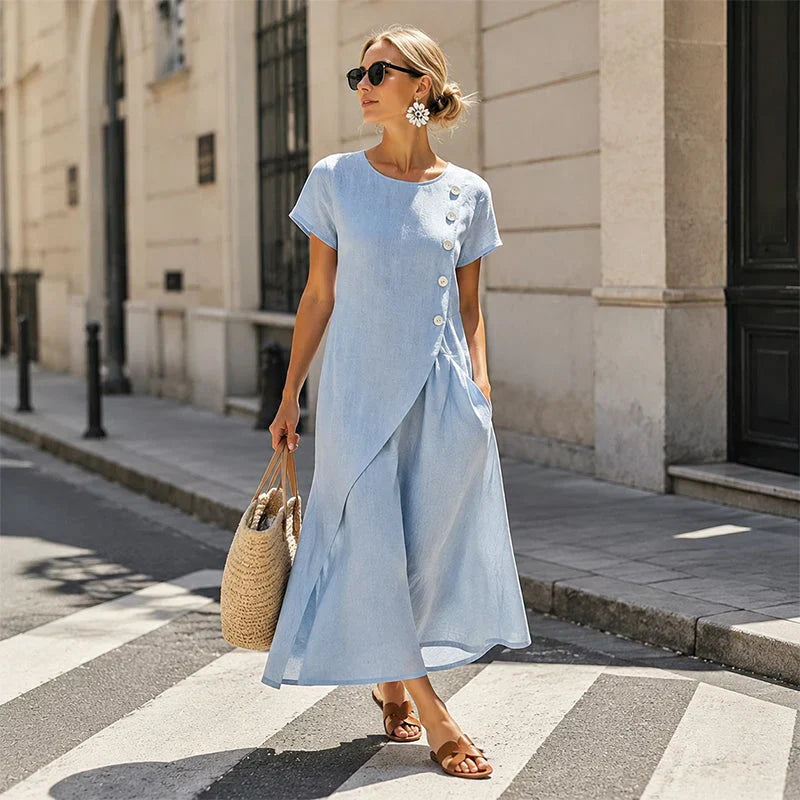 Ugolina Sangermano™ Abito elegante a girocollo per le giornate calde