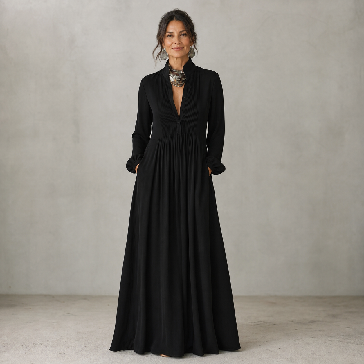Valentina Vecchietti™ Vestito maxi traspirante per uno stile senza sforzo