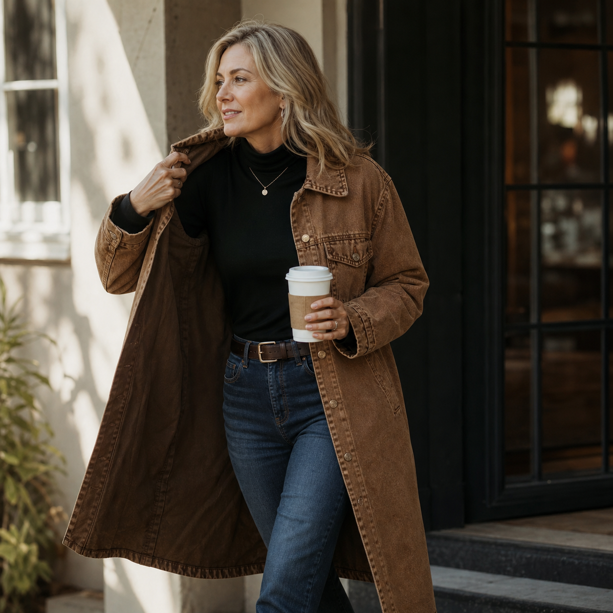 Valeria Bolzano™ Cardigan lungo con bottoni per layering senza sforzo