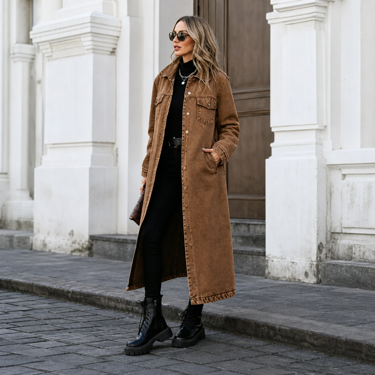 Valeria Bolzano™ Cardigan lungo con bottoni per layering senza sforzo