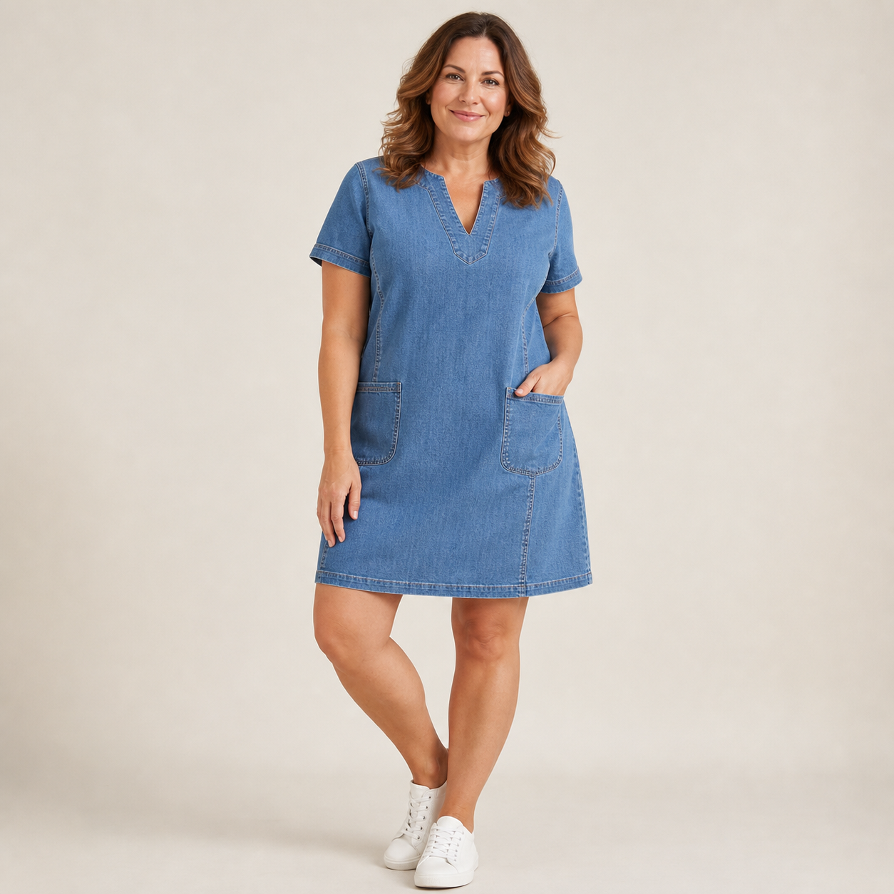 Vanda Fornaciari™ Blusa a manica corta con scollo a V per uno stile senza sforzo