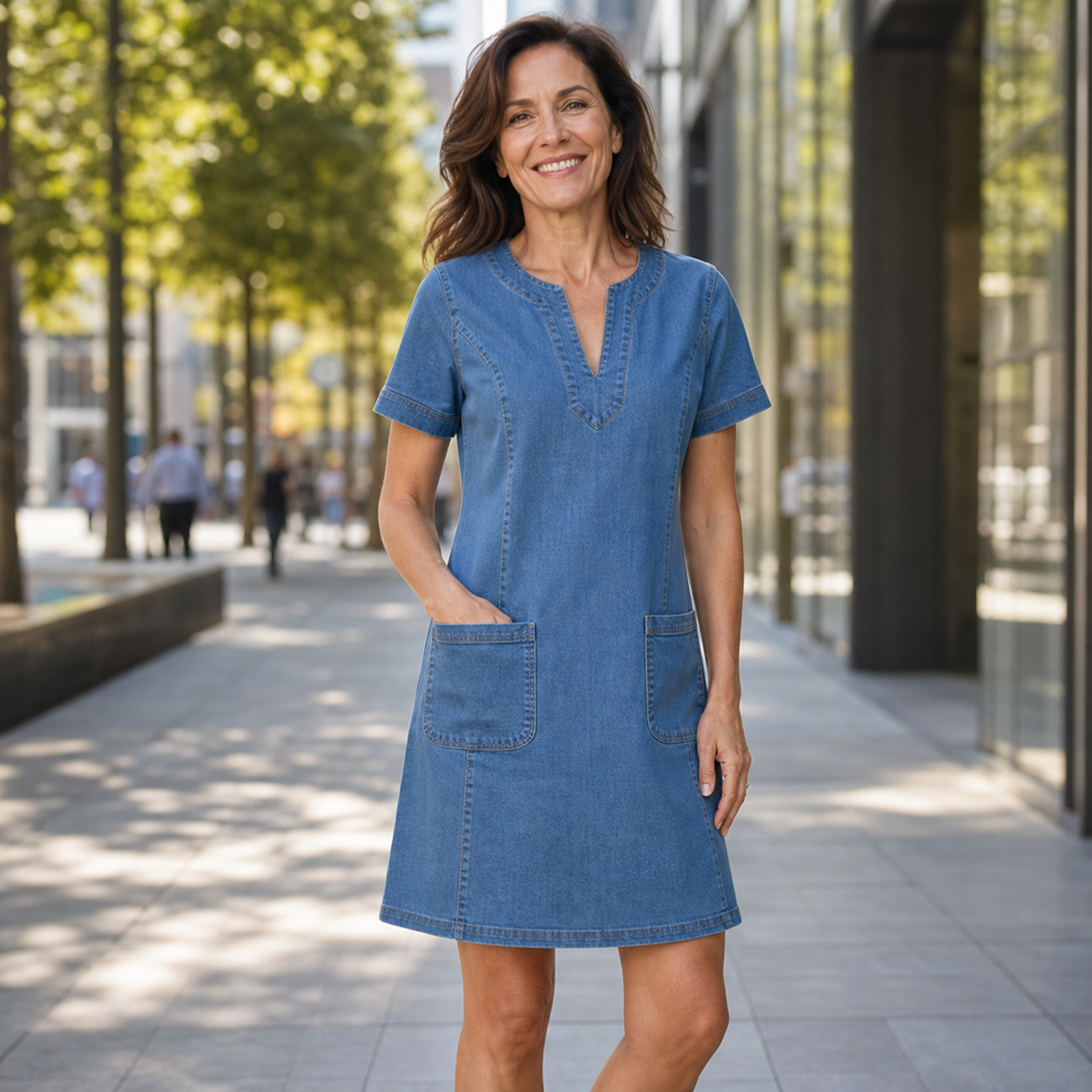 Vanda Fornaciari™ Blusa a manica corta con scollo a V per uno stile senza sforzo