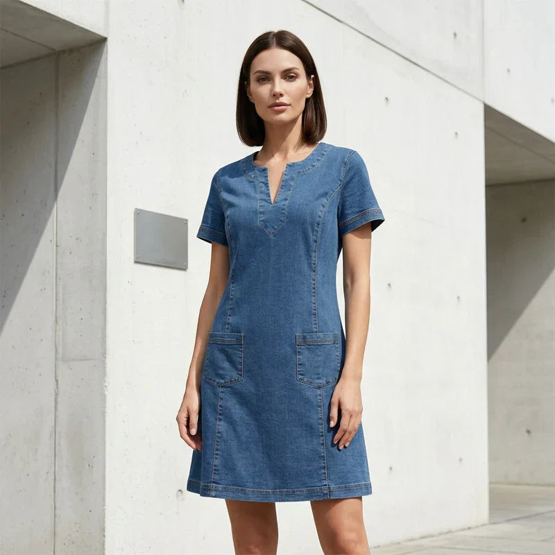 Vanda Fornaciari™ Blusa a manica corta con scollo a V per uno stile senza sforzo
