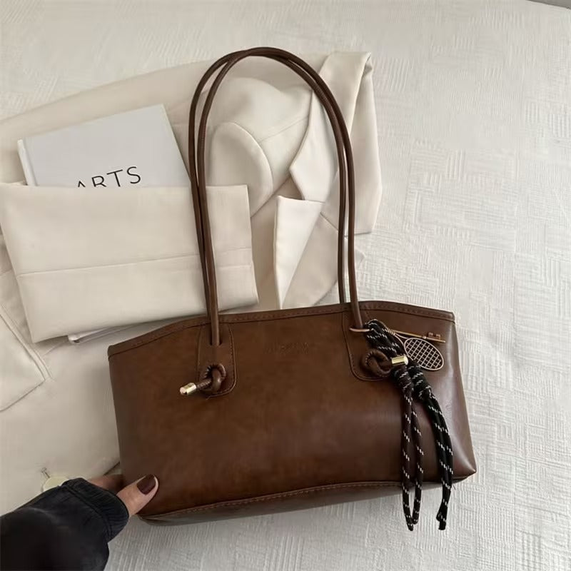 Velour Muse™ Borsa a spalla in pelle chic retrò