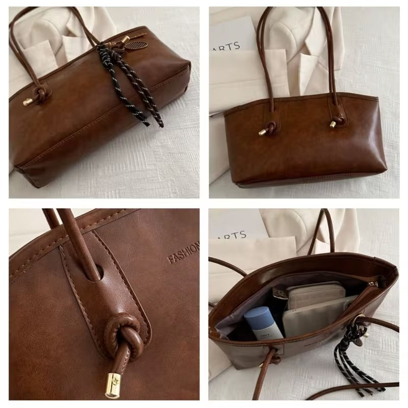 Velour Muse™ Borsa a spalla in pelle chic retrò
