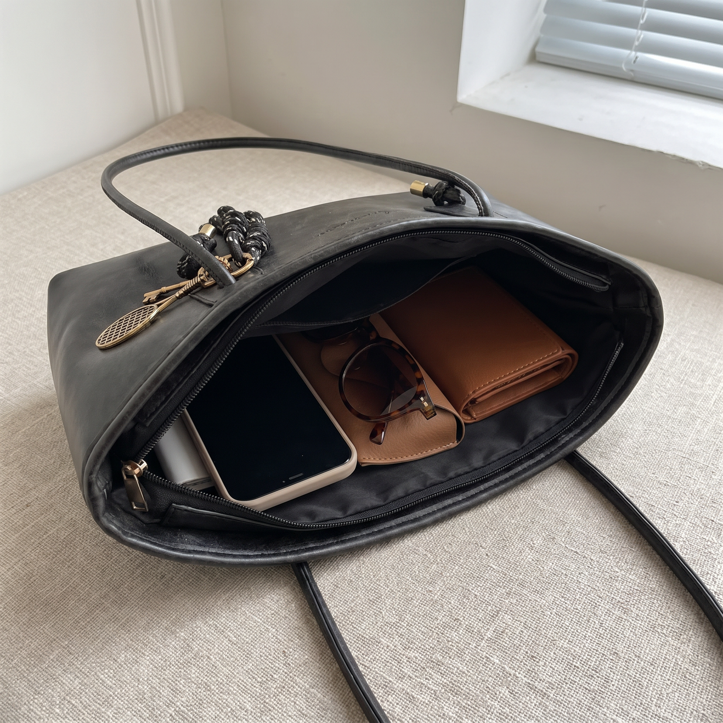 Velour Muse™ Borsa a spalla in pelle chic retrò