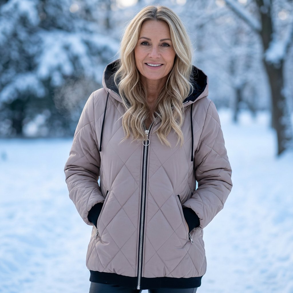 Viviana Pettine™ Giacca invernale sartoriale con collo alto per il calore di ogni giorno