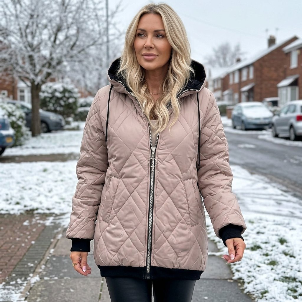 Viviana Pettine™ Giacca invernale sartoriale con collo alto per il calore di ogni giorno