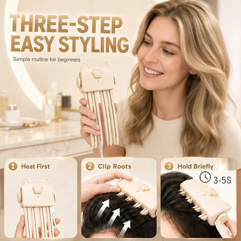 Voluriané™ Bigodini riscaldati senza filo per un volume impeccabile