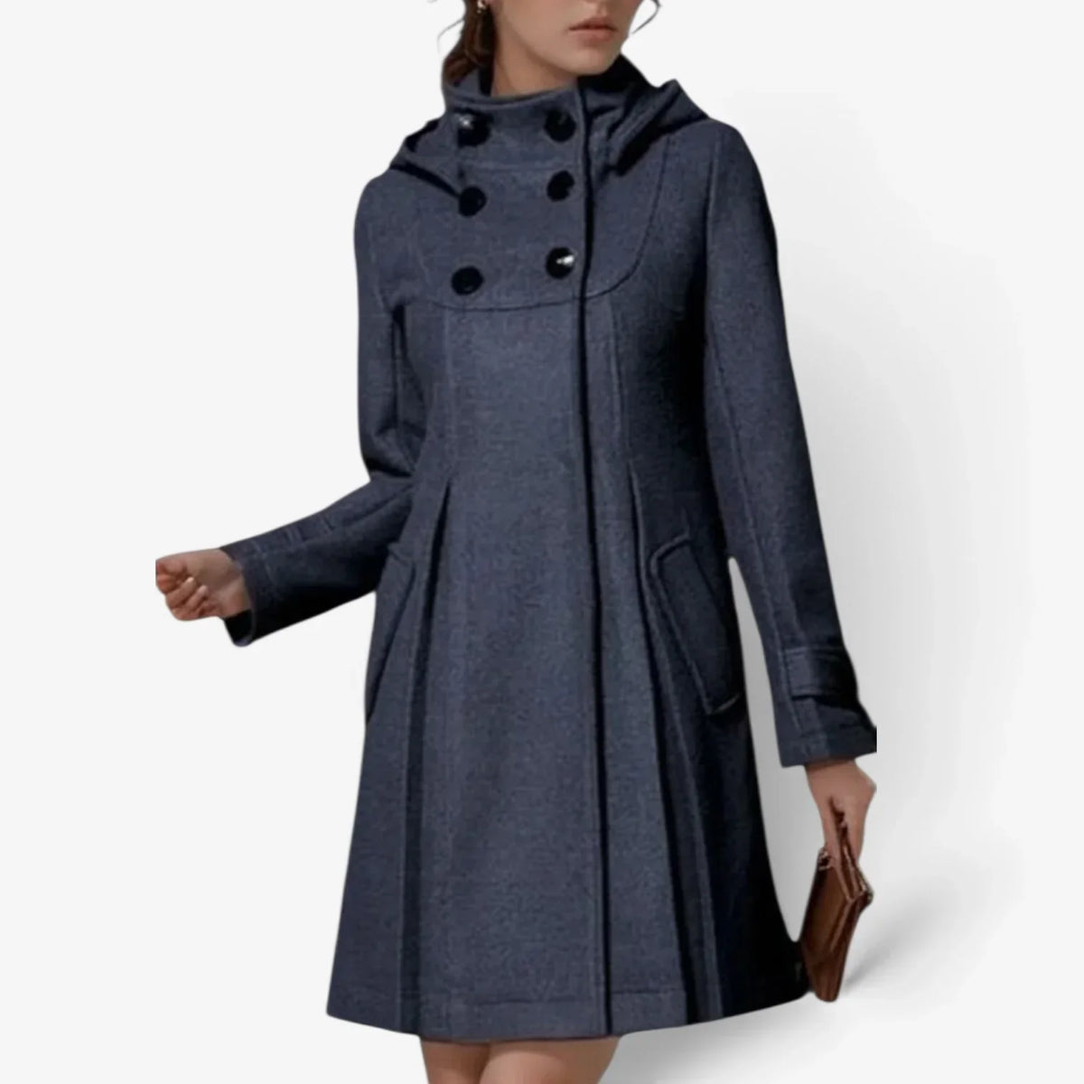 Wanda Salvadori™ Cappotto swing con cappuccio elegante per uscite invernali