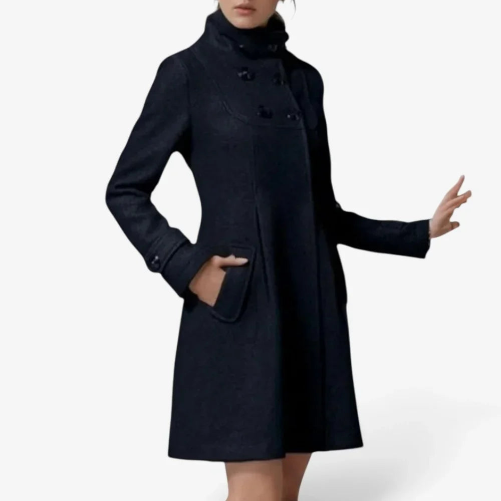 Wanda Salvadori™ Cappotto swing con cappuccio elegante per uscite invernali