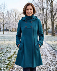 Wanda Salvadori™ Cappotto swing con cappuccio elegante per uscite invernali