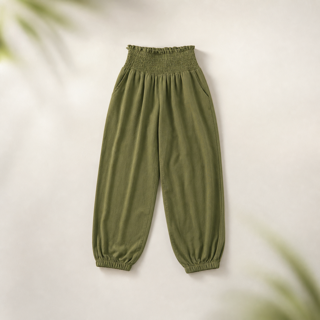 Yara Frasconi™ Pantaloni harem arricciati traspiranti per un comfort senza sforzo