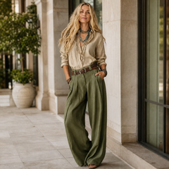 Zelinda Barbieri™ Completo coordinato camicia e pantaloni per uno stile senza sforzo