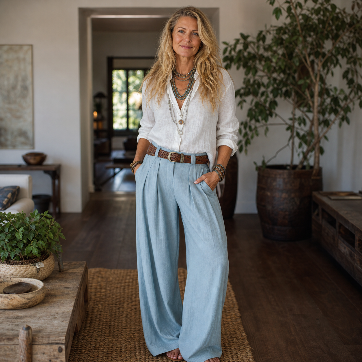 Zelinda Barbieri™ Completo coordinato camicia e pantaloni per uno stile senza sforzo