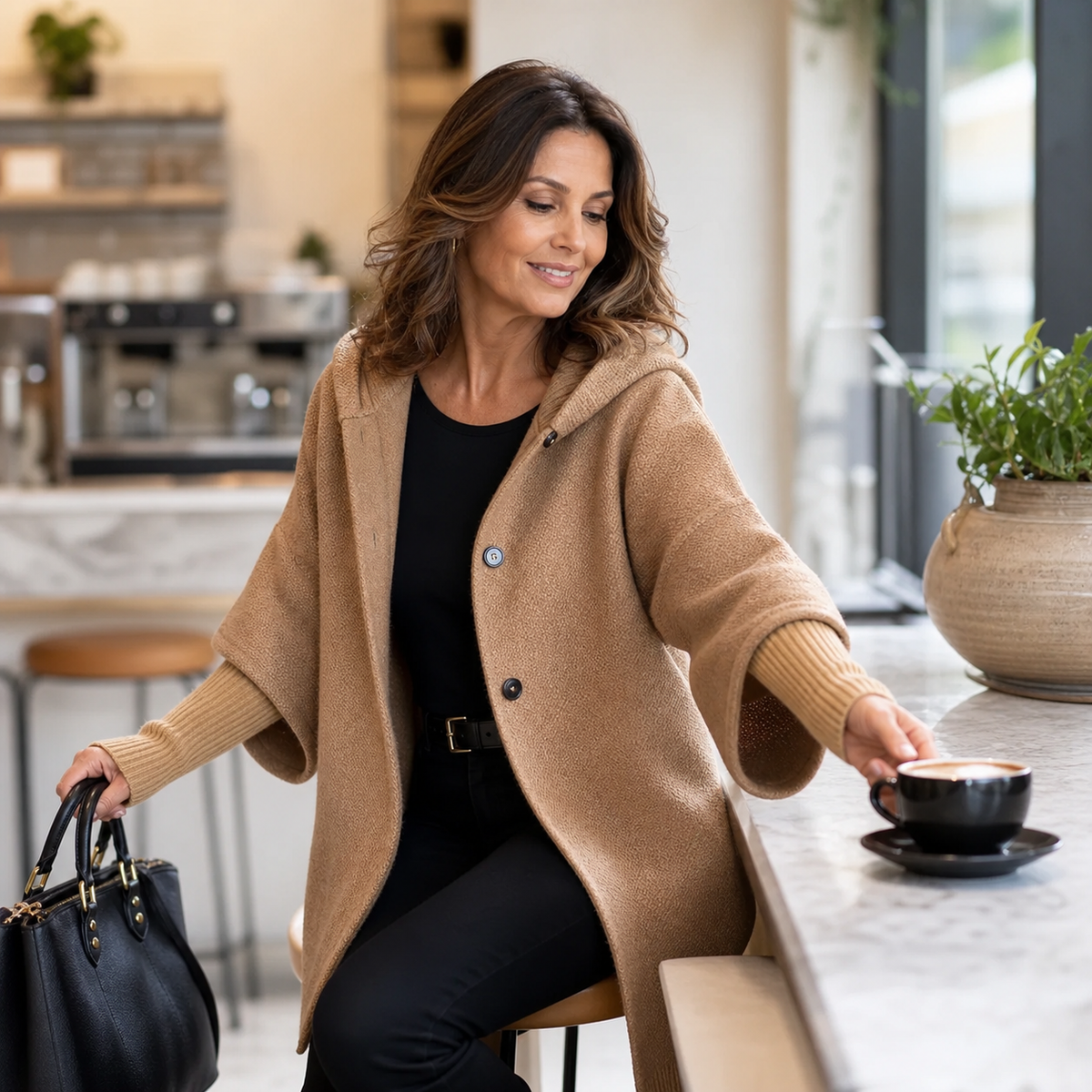 Zelmira Zavattini™ Cardigan con maniche a cappa per un comfort elegante