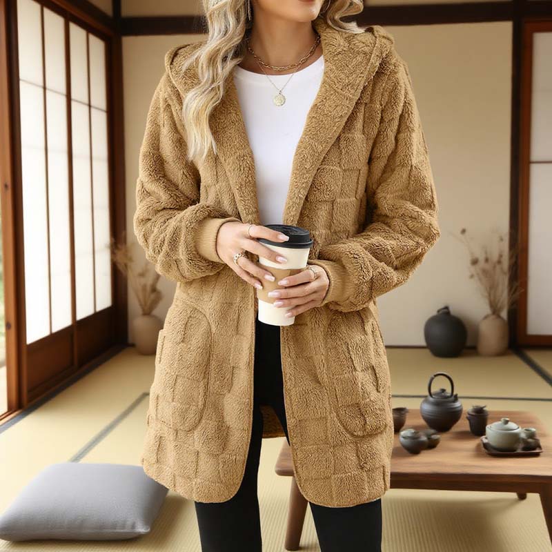 Zenaide Salerno™ Cardigan a quadri morbido per i look quotidiani a strati