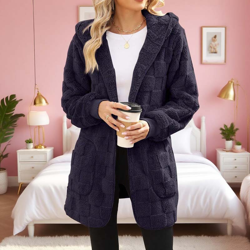 Zenaide Salerno™ Cardigan a quadri morbido per i look quotidiani a strati
