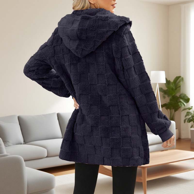 Zenaide Salerno™ Cardigan a quadri morbido per i look quotidiani a strati