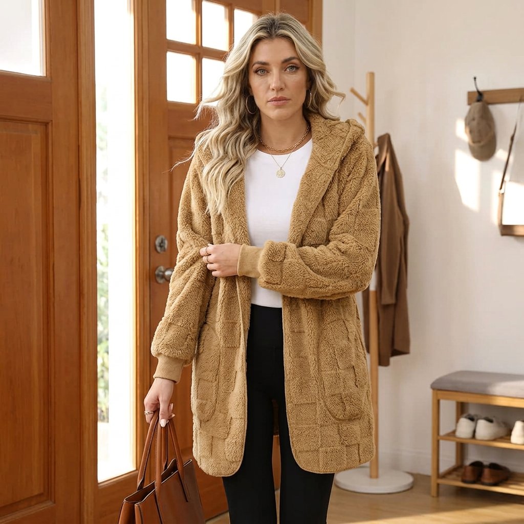 Zenaide Salerno™ Cardigan a quadri morbido per i look quotidiani a strati