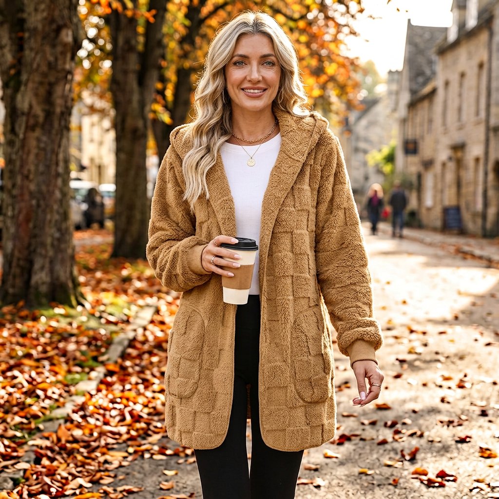 Zenaide Salerno™ Cardigan a quadri morbido per i look quotidiani a strati