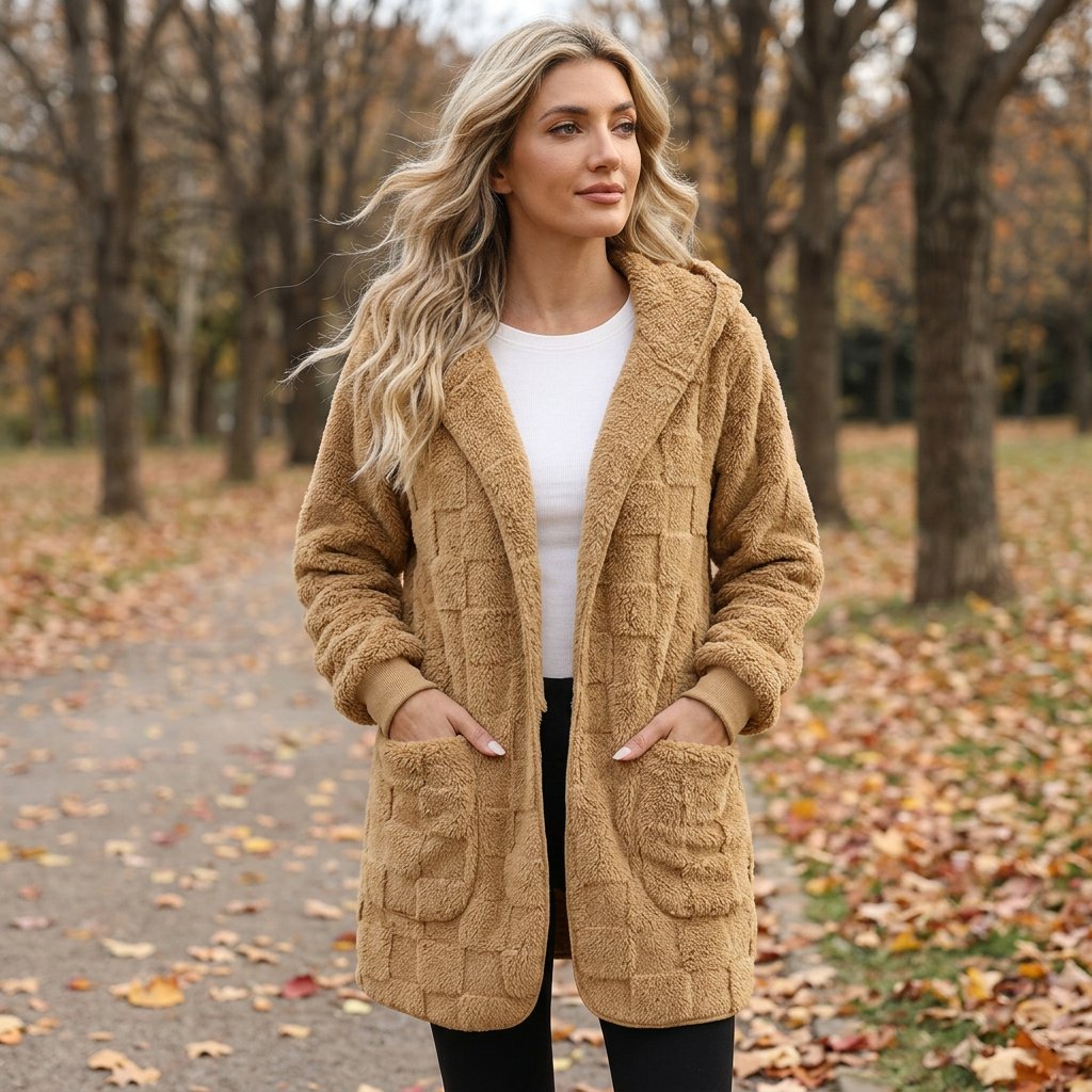 Zenaide Salerno™ Cardigan a quadri morbido per i look quotidiani a strati