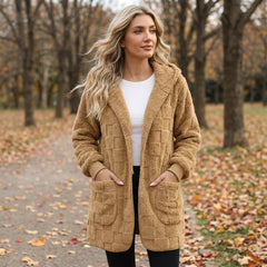 Zenaide Salerno™ Cardigan a quadri morbido per i look quotidiani a strati